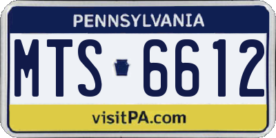 PA license plate MTS6612