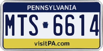PA license plate MTS6614