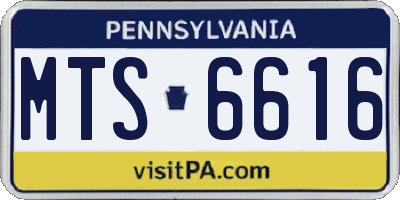 PA license plate MTS6616