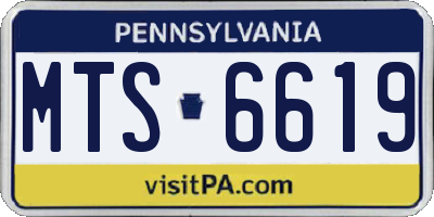 PA license plate MTS6619