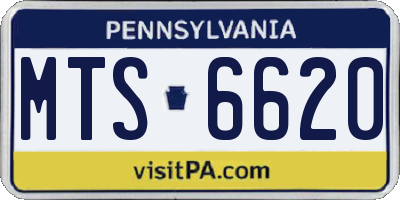 PA license plate MTS6620