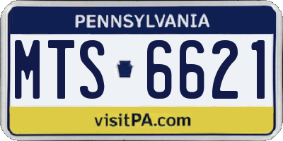 PA license plate MTS6621