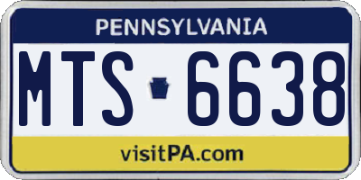 PA license plate MTS6638