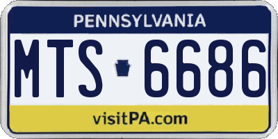 PA license plate MTS6686