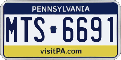 PA license plate MTS6691