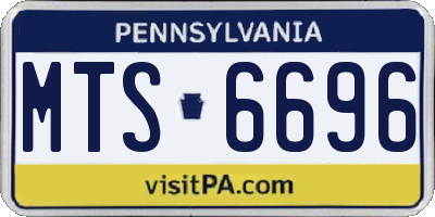 PA license plate MTS6696