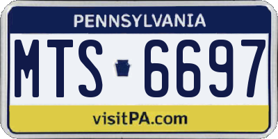 PA license plate MTS6697