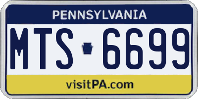 PA license plate MTS6699