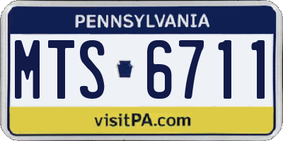 PA license plate MTS6711