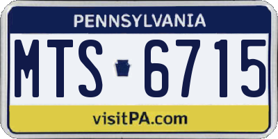 PA license plate MTS6715