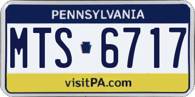 PA license plate MTS6717