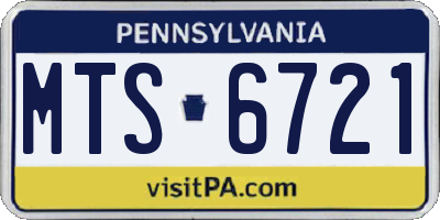 PA license plate MTS6721
