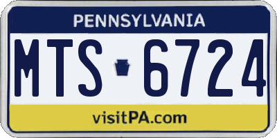 PA license plate MTS6724