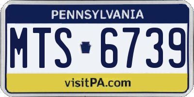 PA license plate MTS6739