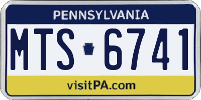 PA license plate MTS6741