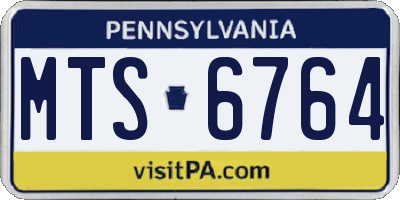 PA license plate MTS6764
