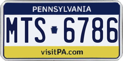 PA license plate MTS6786