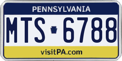 PA license plate MTS6788