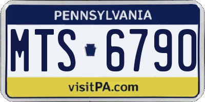 PA license plate MTS6790