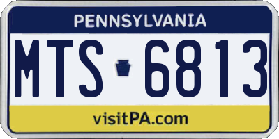 PA license plate MTS6813