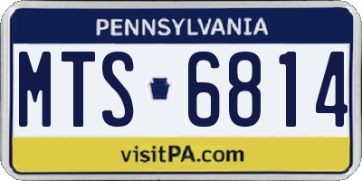 PA license plate MTS6814