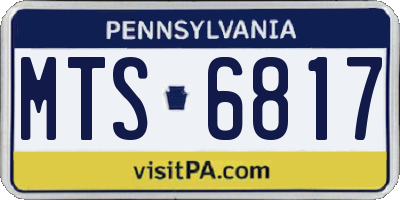 PA license plate MTS6817