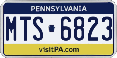 PA license plate MTS6823