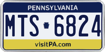 PA license plate MTS6824