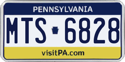 PA license plate MTS6828