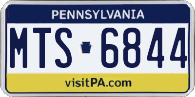 PA license plate MTS6844
