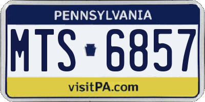 PA license plate MTS6857