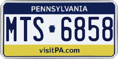 PA license plate MTS6858