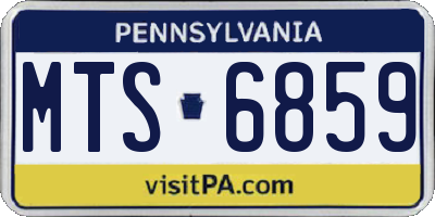 PA license plate MTS6859