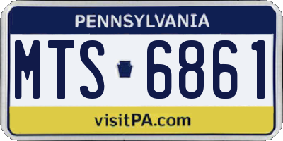 PA license plate MTS6861