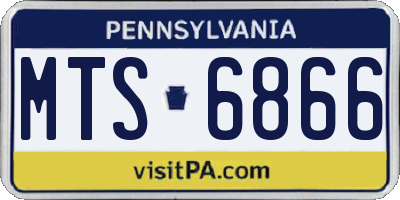 PA license plate MTS6866
