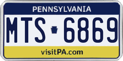 PA license plate MTS6869