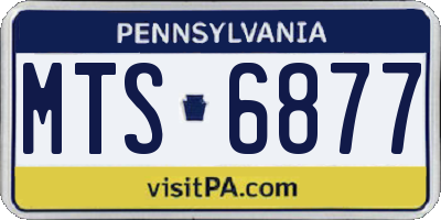 PA license plate MTS6877