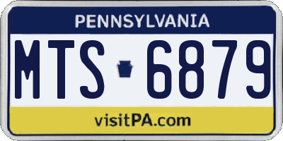 PA license plate MTS6879