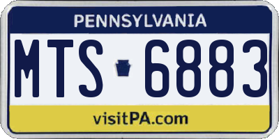 PA license plate MTS6883