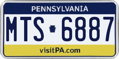 PA license plate MTS6887