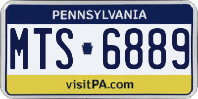 PA license plate MTS6889