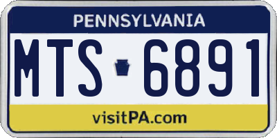 PA license plate MTS6891