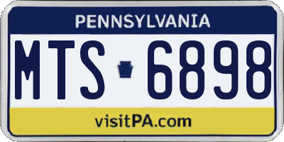 PA license plate MTS6898