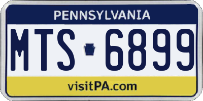 PA license plate MTS6899