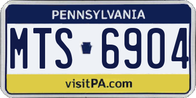 PA license plate MTS6904