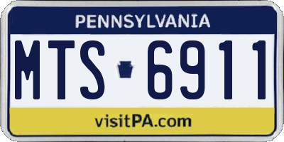 PA license plate MTS6911