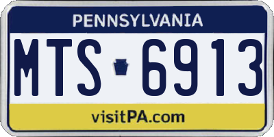PA license plate MTS6913