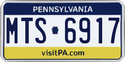 PA license plate MTS6917