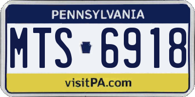 PA license plate MTS6918