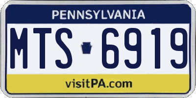 PA license plate MTS6919
